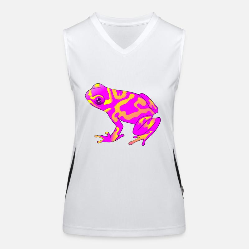 frog - Women's Functional Contrast Tank Top - white/black