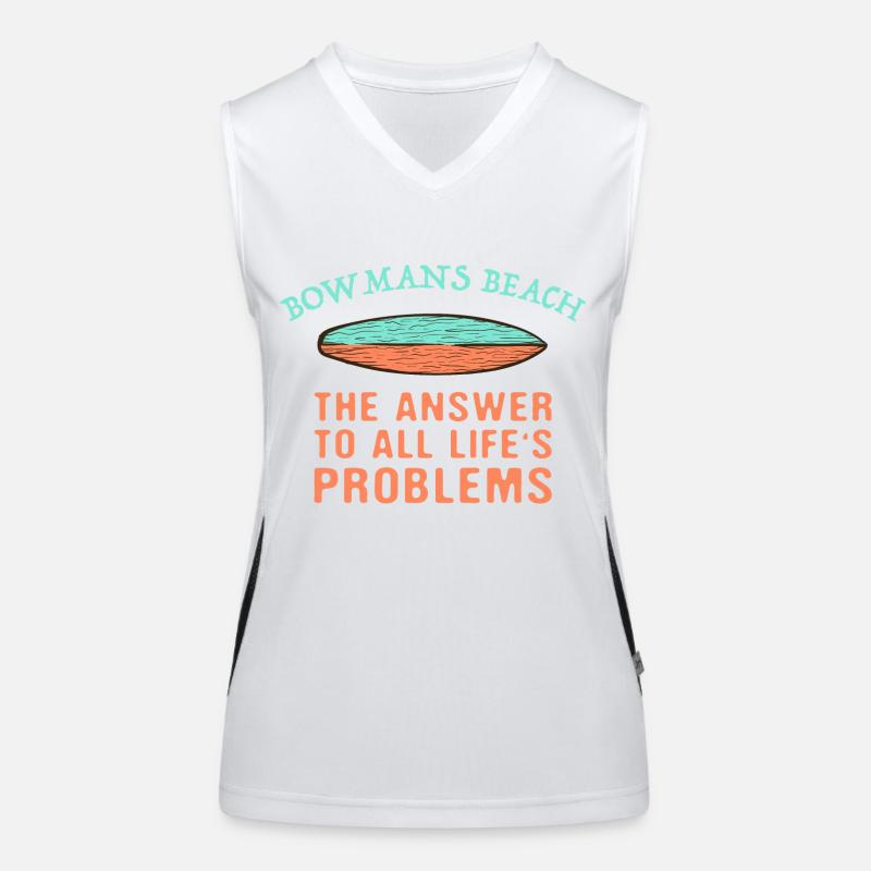 Bowmans Beach Answer To All Life's Problems Funktionelles Kontrast-Tank Top für Frauen