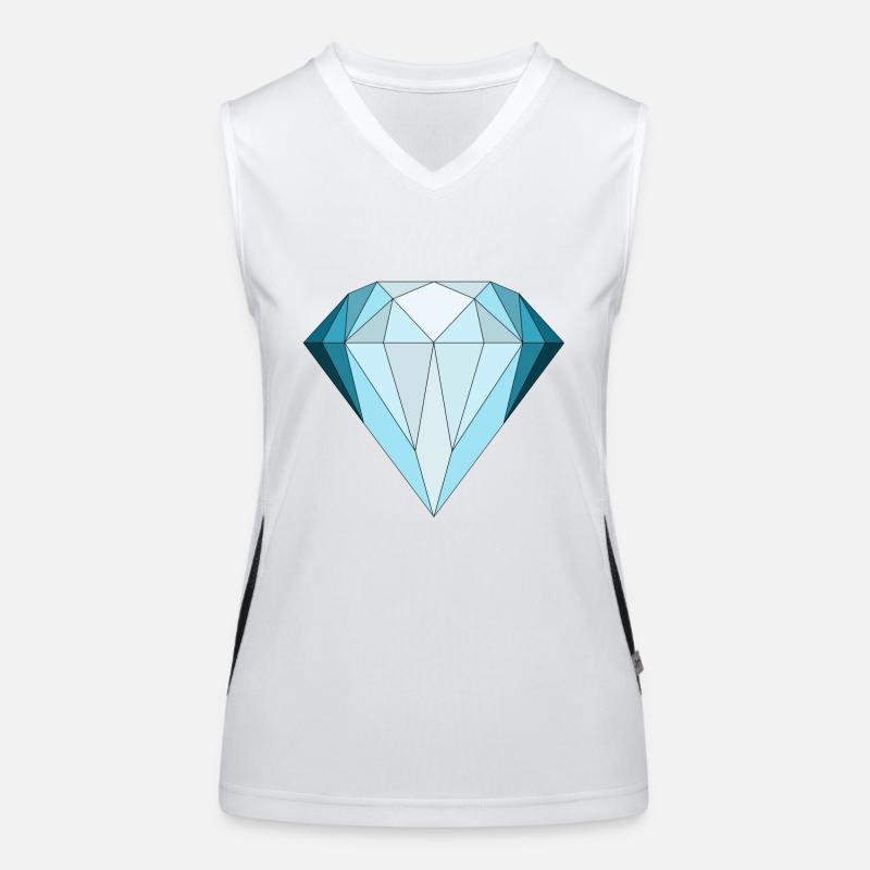 Diamond geometric Women's Functional Contrast Tank Top