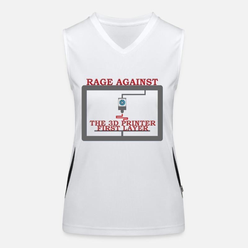 RAGE AGAINST THE 3D PRINTER FIRST LAYER Débardeur respirant contrasté Femme