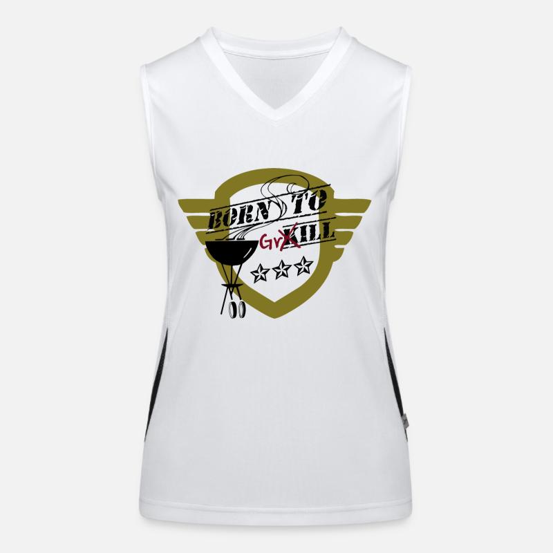 bbq Funktionelles Kontrast-Tank Top für Frauen