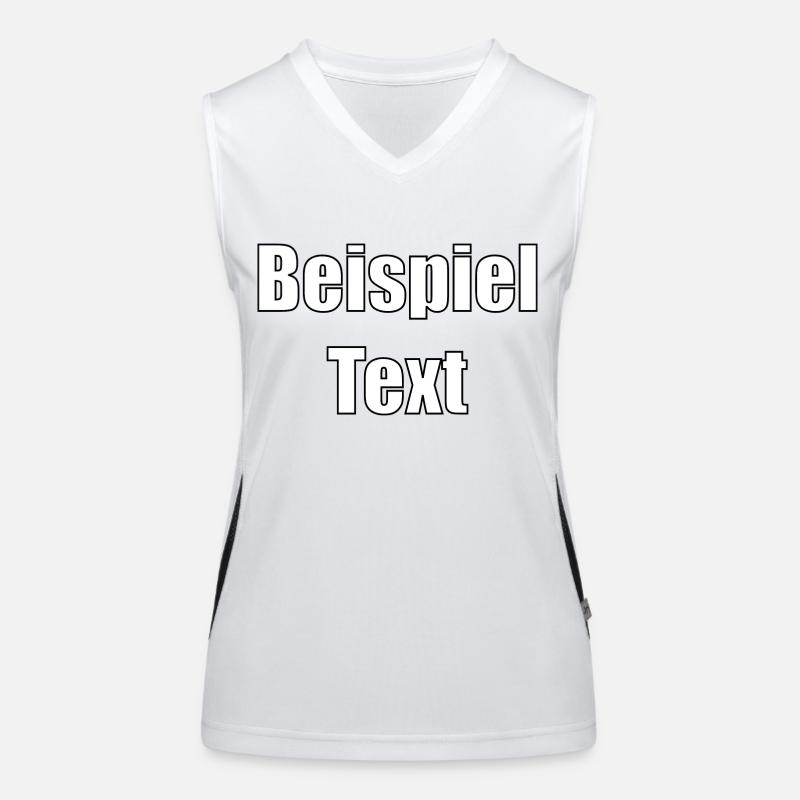Beispiel Text Funktionelles Kontrast-Tank Top für Frauen