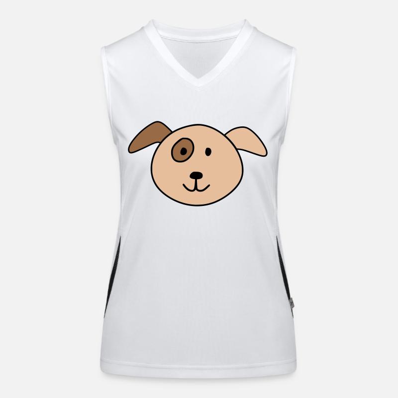 Cute dog Funktionelles Kontrast-Tank Top für Frauen