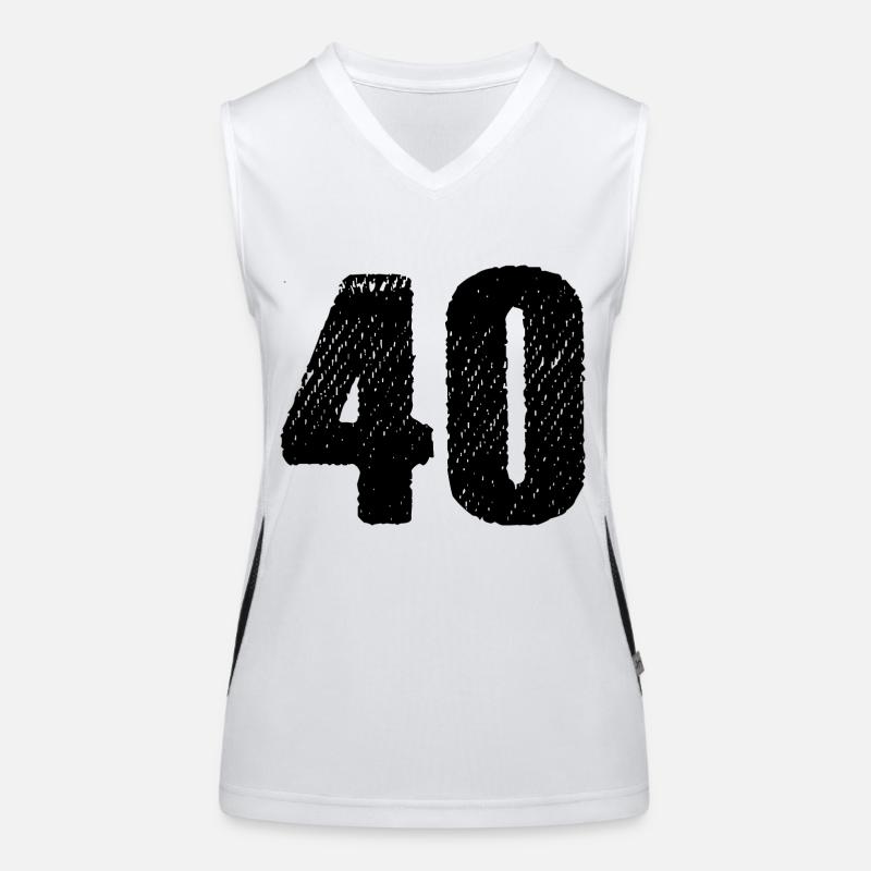 Maillot à 40 numéros Débardeur respirant contrasté Femme