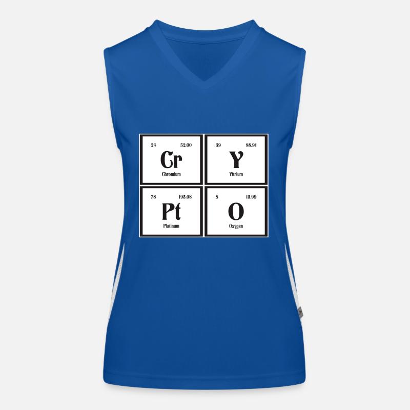 Krypto-| Periodensystem der Elemente Funktionelles Kontrast-Tank Top für Frauen