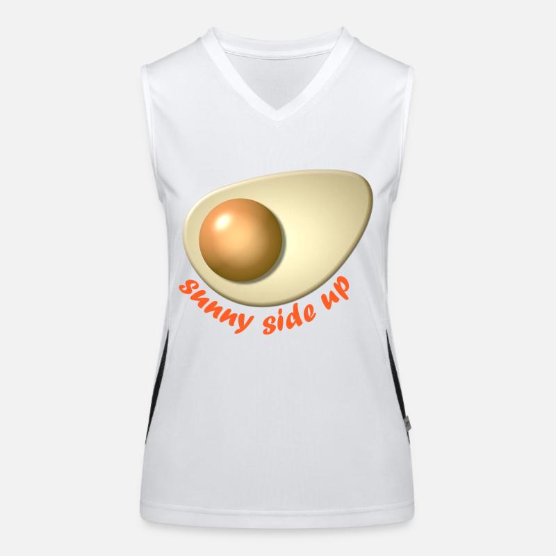 Egg Sunny side up schrift Funktionelles Kontrast-Tank Top für Frauen