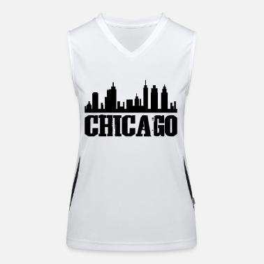 Chicago Top sportivo da donna in contrasto cromatico
