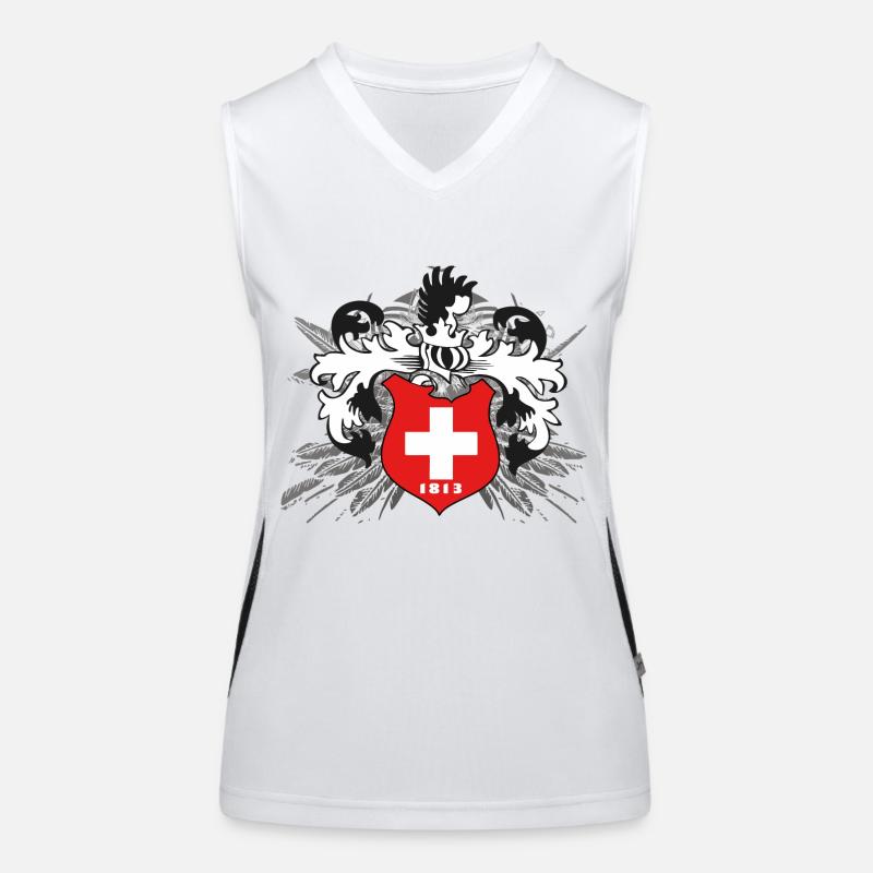 Schweiz T-Shirt oder Hoodie bedrucken und texten Funktionelles Kontrast-Tank Top für Frauen