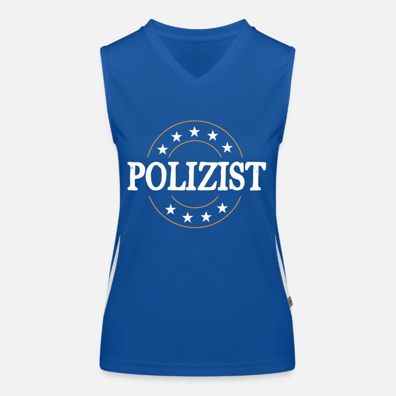 Polizist Beruf Funktionelles Kontrast-Tank Top für Frauen
