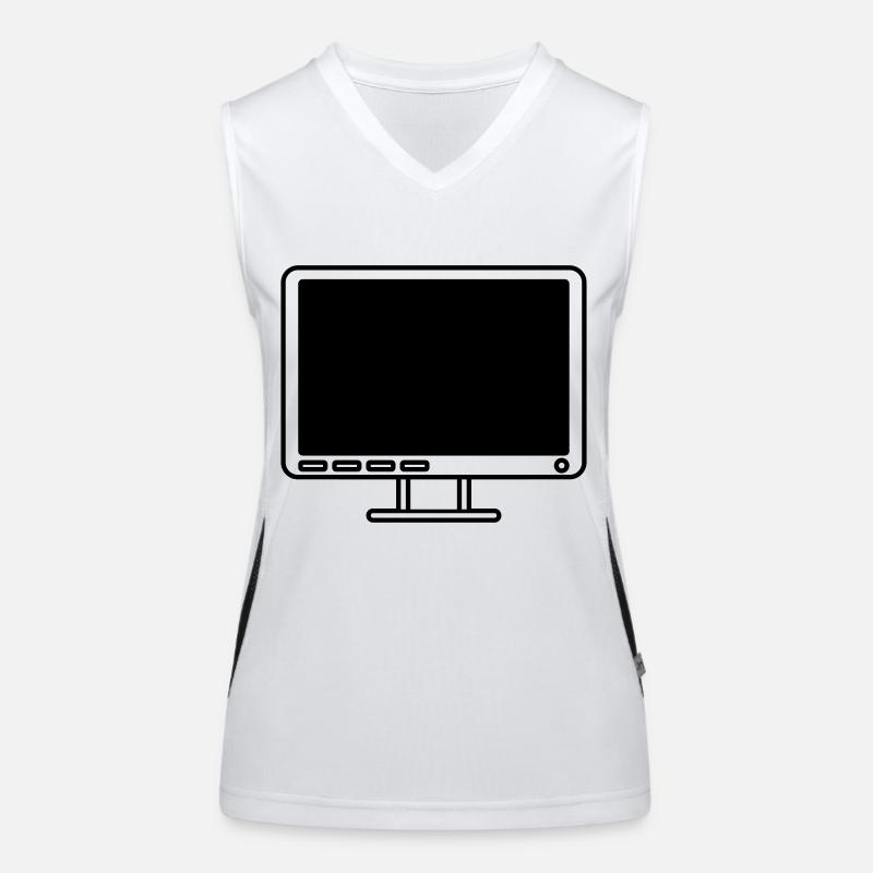 Bildschirm Anzeige Computer Icon Funktionelles Kontrast-Tank Top für Frauen