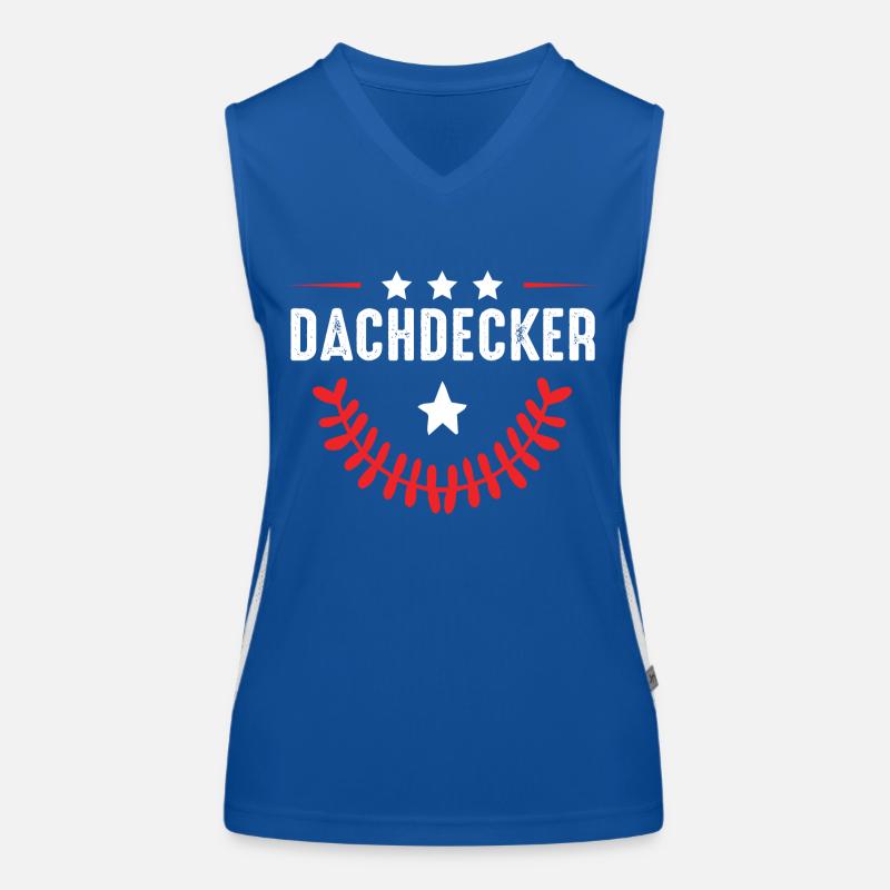 Dachdecker Beruf Funktionelles Kontrast-Tank Top für Frauen