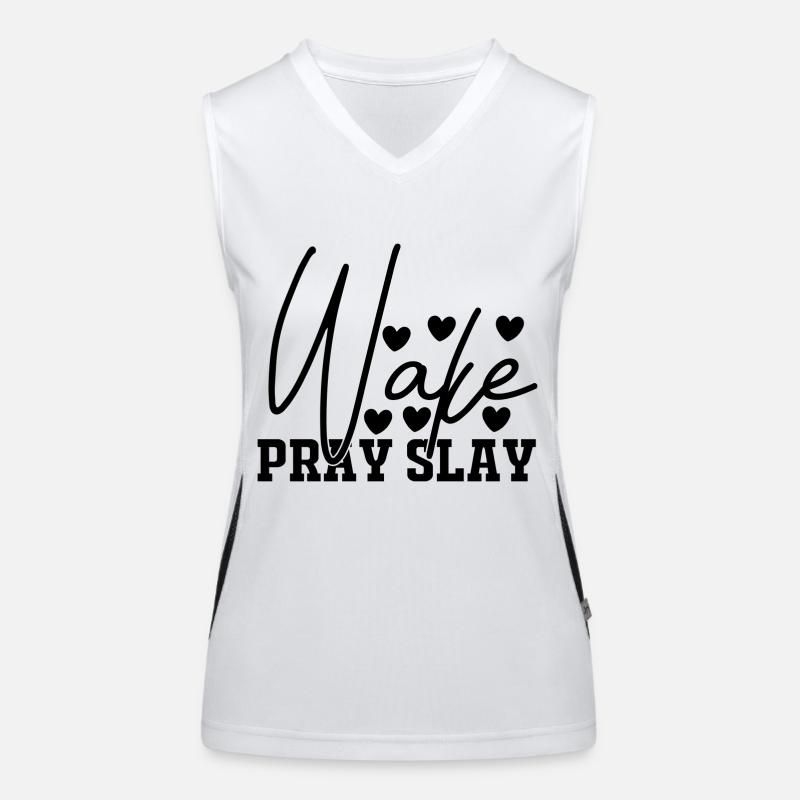 Wake Pray Slay Débardeur respirant contrasté Femme