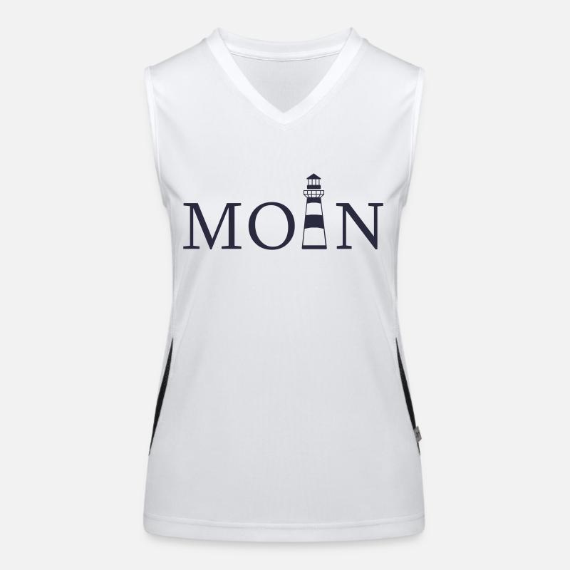 Moin Leuchtturm Funktionelles Kontrast-Tank Top für Frauen