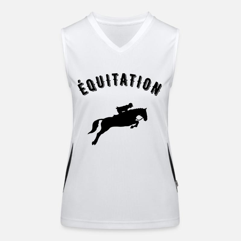 équitation Débardeur respirant contrasté Femme