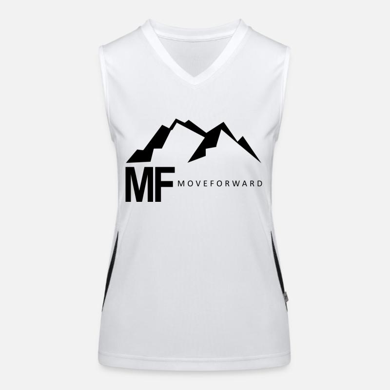 MoveForward - Women's Functional Contrast Tank Top - white/black