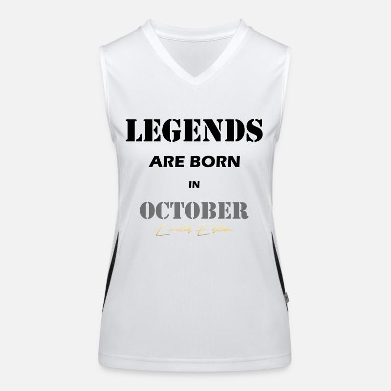 October Legends Geschenk black Funktionelles Kontrast-Tank Top für Frauen
