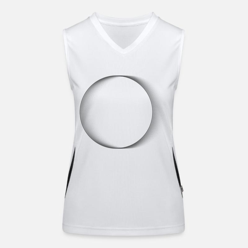 Circle pattern Women's Functional Contrast Tank Top