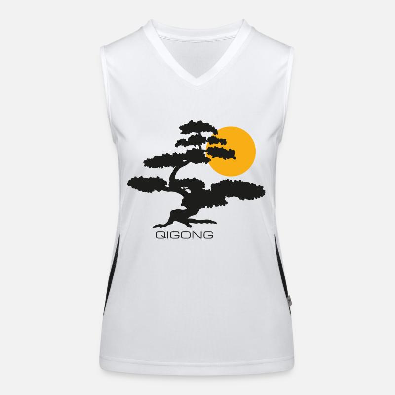 Arbre de Qigong Débardeur respirant contrasté Femme