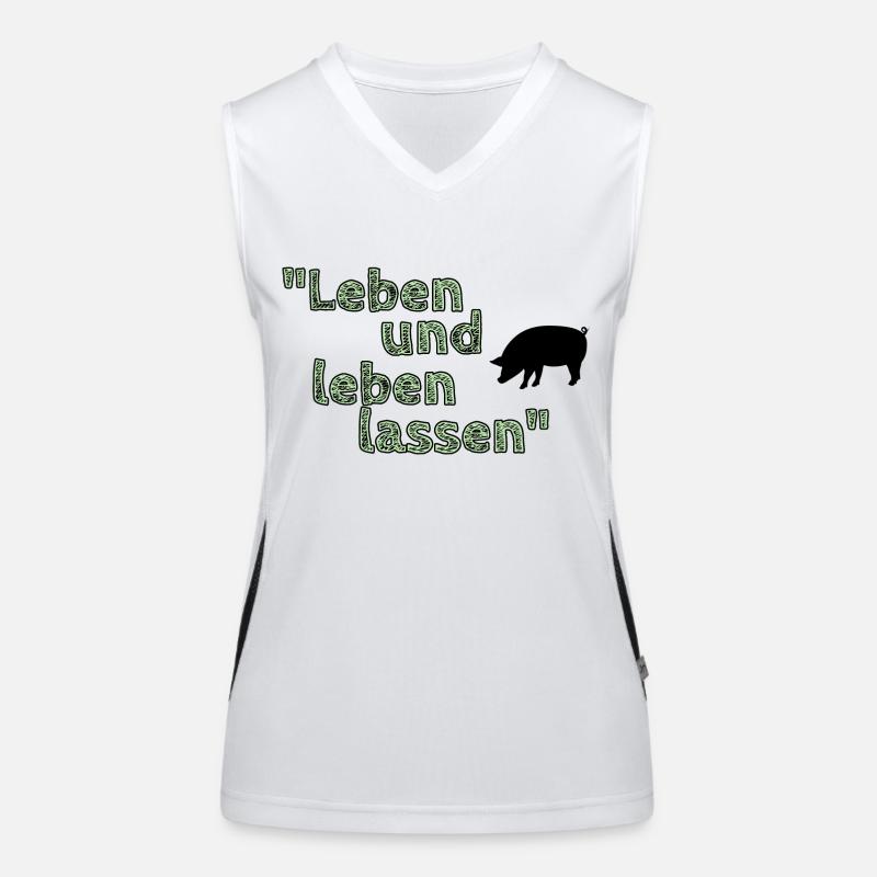 Leben und Leben lassen 2.0 Funktionelles Kontrast-Tank Top für Frauen