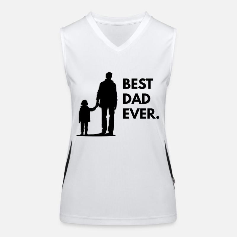 My Dad - Women's Functional Contrast Tank Top - white/black