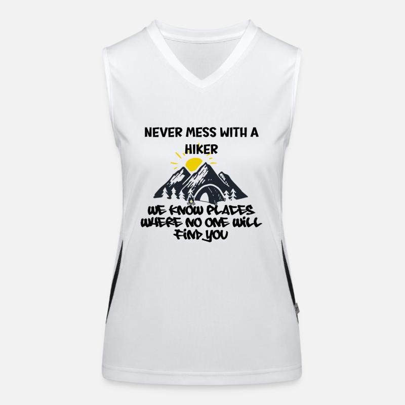 never mess with a hiker Women's Functional Contrast Tank Top