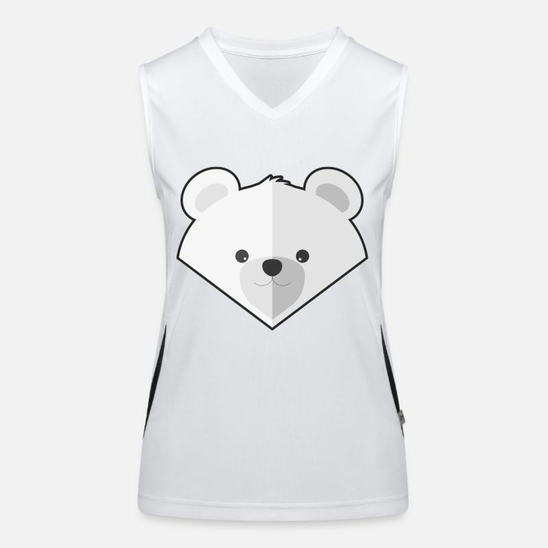 Niedlicher einfacher Eisbär Funktionelles Kontrast-Tank Top für Frauen