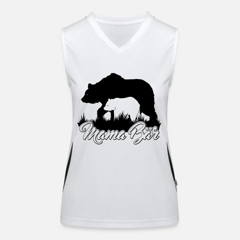 Mama Bär Mutter Muttertag Geschenk Weihnachten Funktionelles Kontrast-Tank Top für Frauen