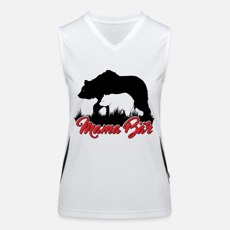 Mama Bär Mutter Muttertag Geschenk Weihnachten Funktionelles Kontrast-Tank Top für Frauen