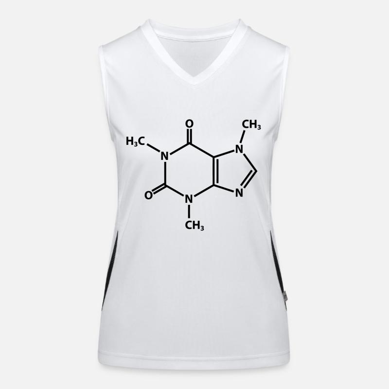 Koffein-Molekül Funktionelles Kontrast-Tank Top für Frauen