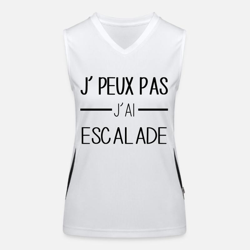 Escalade passion, sommets à conquérir! Débardeur respirant contrasté Femme