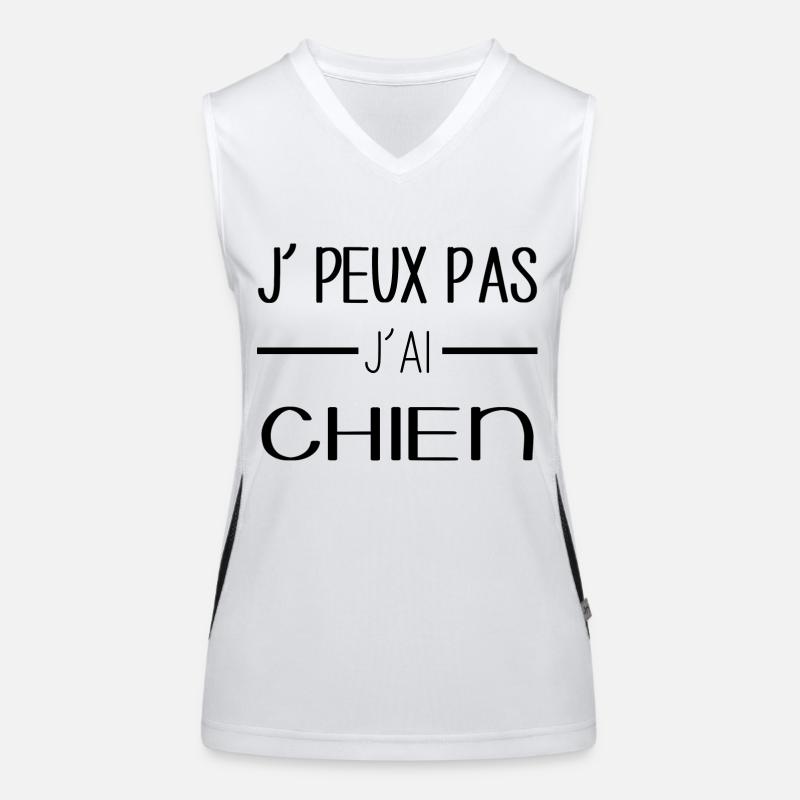 Chien lover, mon compagnon fidèle! Débardeur respirant contrasté Femme