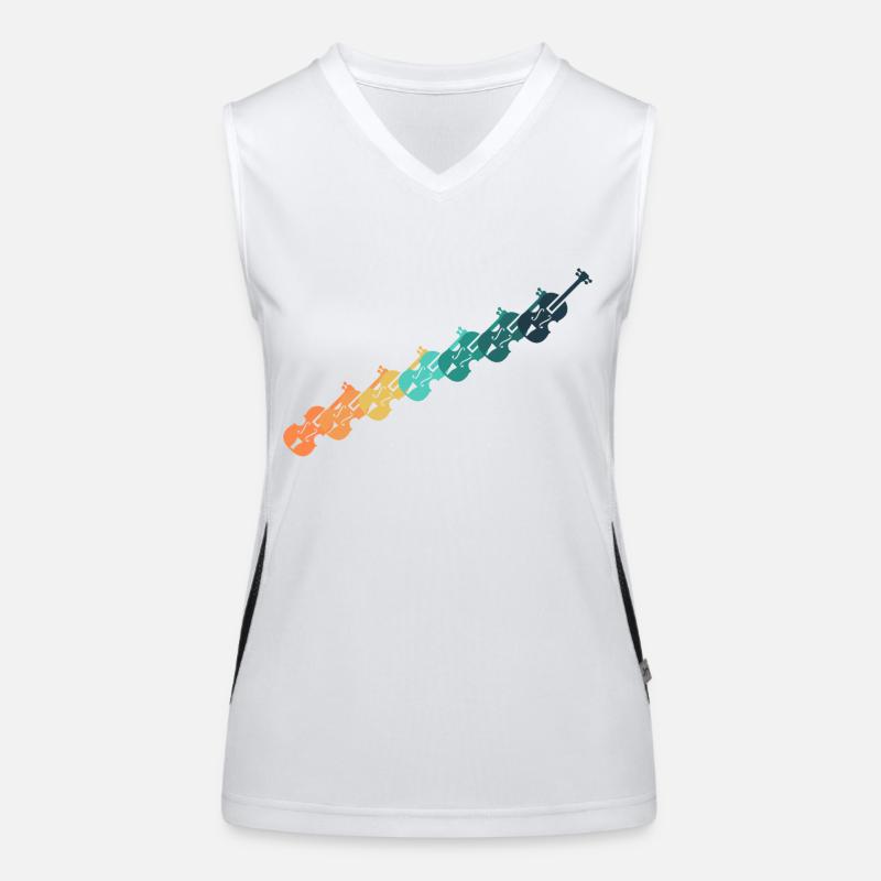 Retro-Gitarre Funktionelles Kontrast-Tank Top für Frauen
