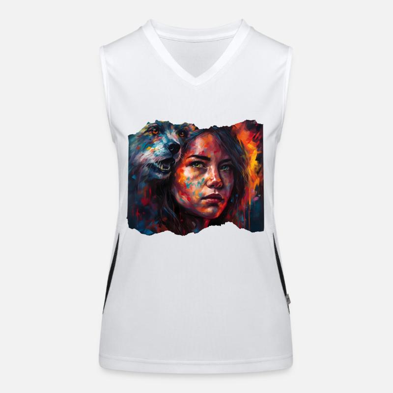 She wolf daughter Women's Functional Contrast Tank Top