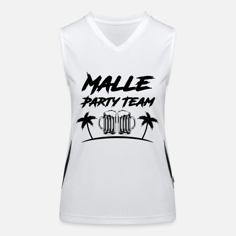 malle party team Funktionelles Kontrast-Tank Top für Frauen