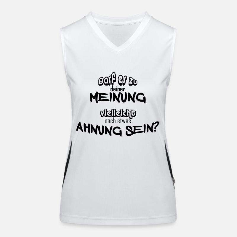 Meinung vs Ahnung Funktionelles Kontrast-Tank Top für Frauen