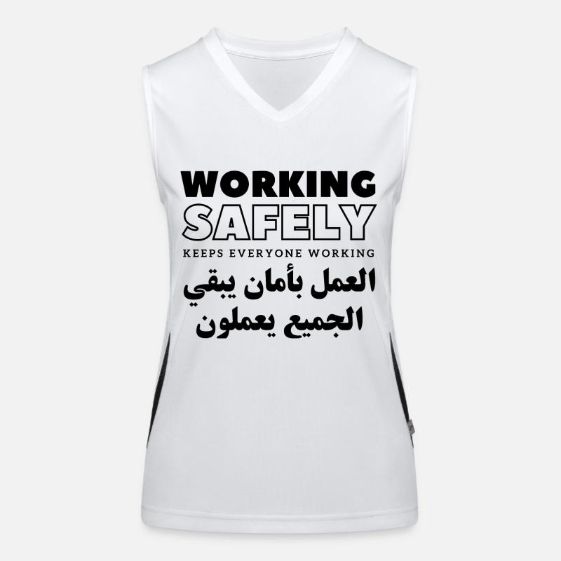 Working Safely Keeps Everyone Working Women's Functional Contrast Tank Top