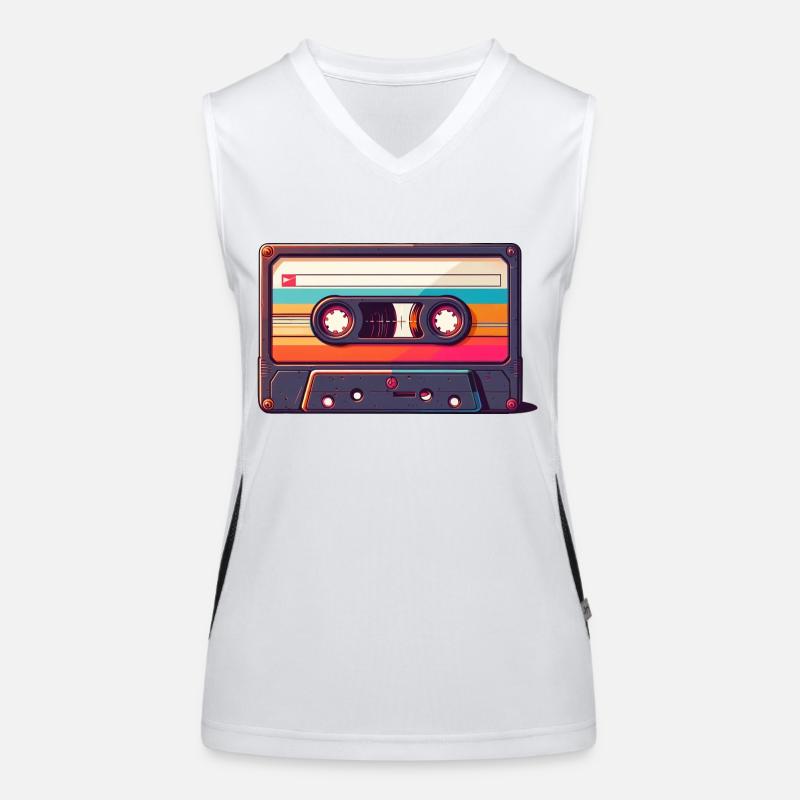 Musique rétro : Cassette Débardeur respirant contrasté Femme