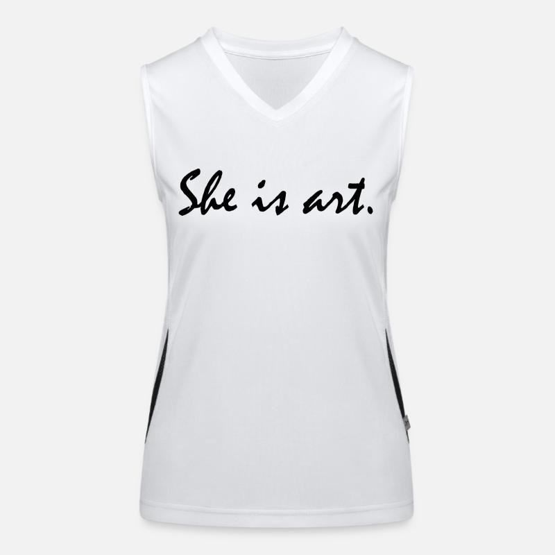 She is art Women's Functional Contrast Tank Top