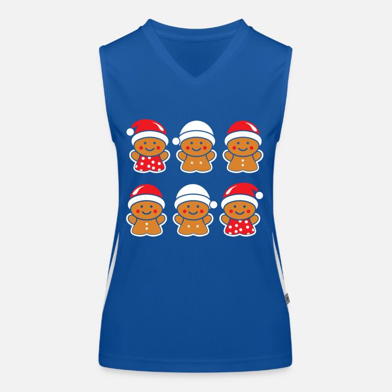 Lebkuchenmann Funktionelles Kontrast-Tank Top für Frauen