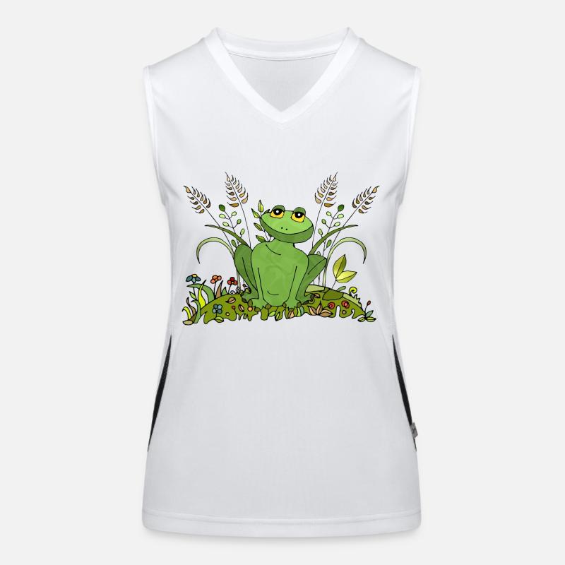Frosch Funktionelles Kontrast-Tank Top für Frauen