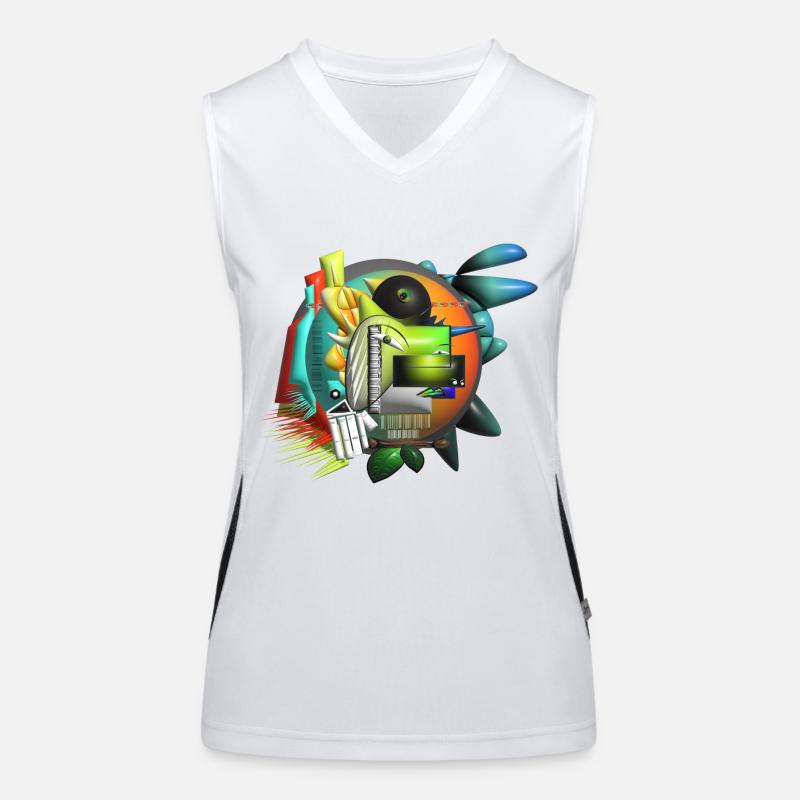 Abstract Art Cubism Women's Functional Contrast Tank Top