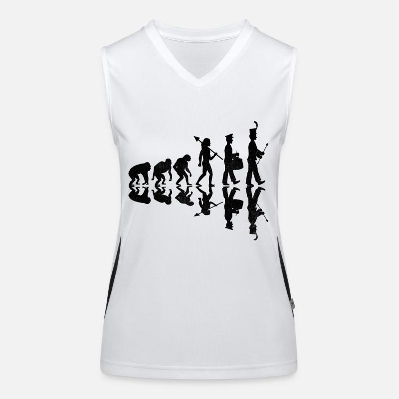 Marching Band Evolution Funny Marching Instruments Women's Functional Contrast Tank Top
