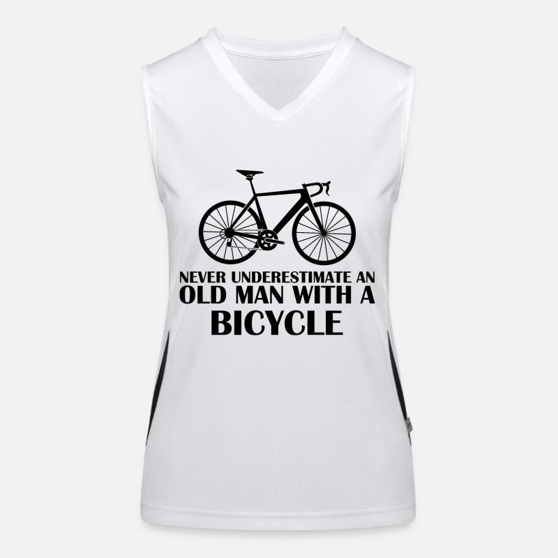 Funny Bicycle Saying Women's Functional Contrast Tank Top