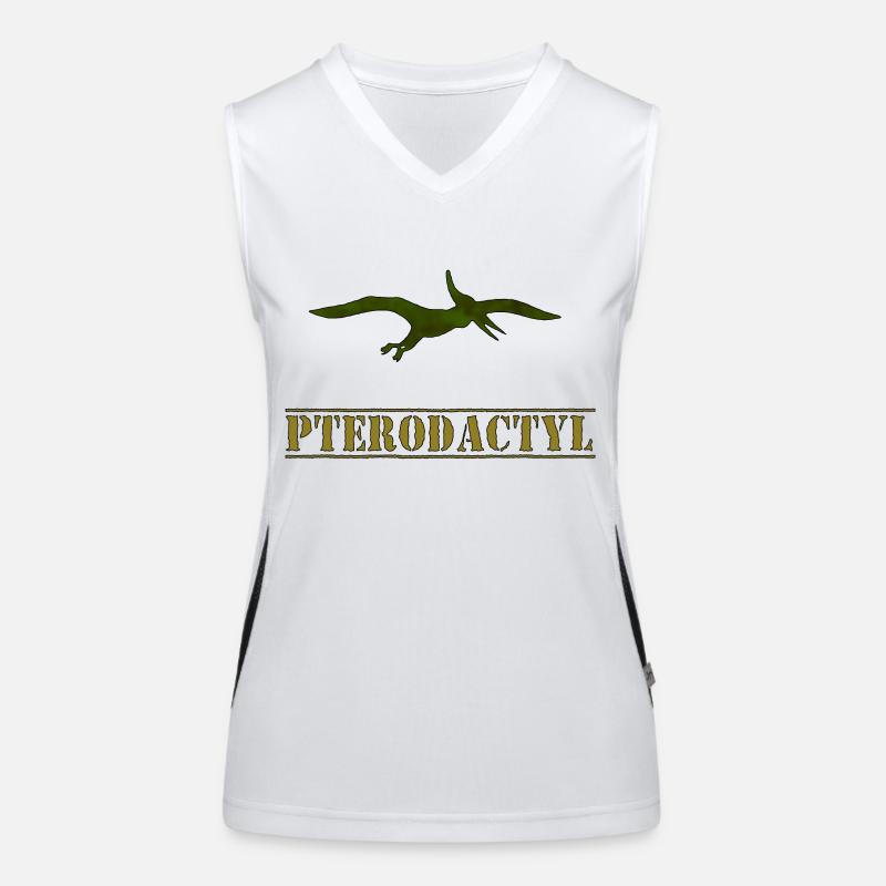 Dinosaure ptérodactyle ptérosaure Débardeur respirant contrasté Femme