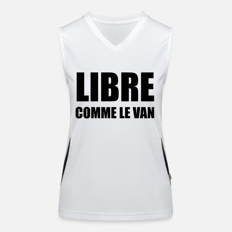 libre Débardeur respirant contrasté Femme