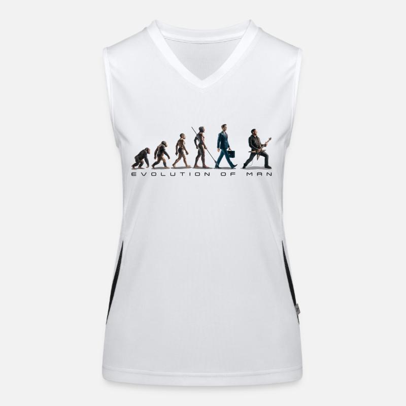 Evolution Guitar Player 06 2024 3 Funktionelles Kontrast-Tank Top für Frauen