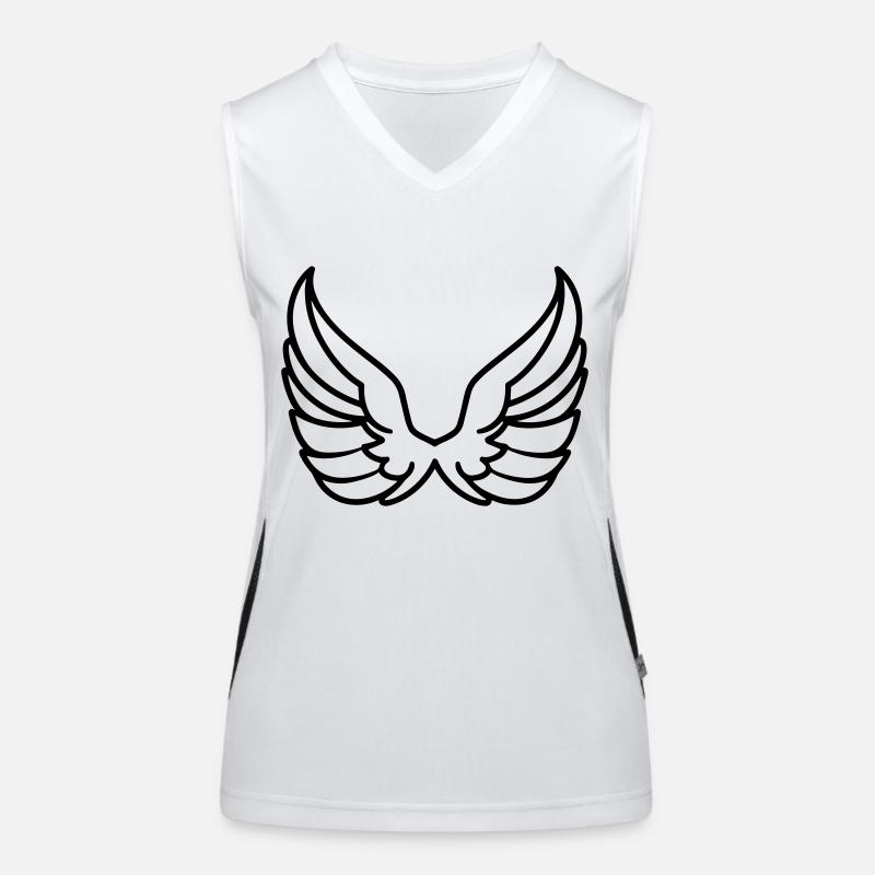 Engelsflügel Funktionelles Kontrast-Tank Top für Frauen