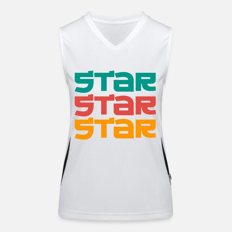 Superstar Star, Starlette e Stelle Top sportivo da donna in contrasto cromatico