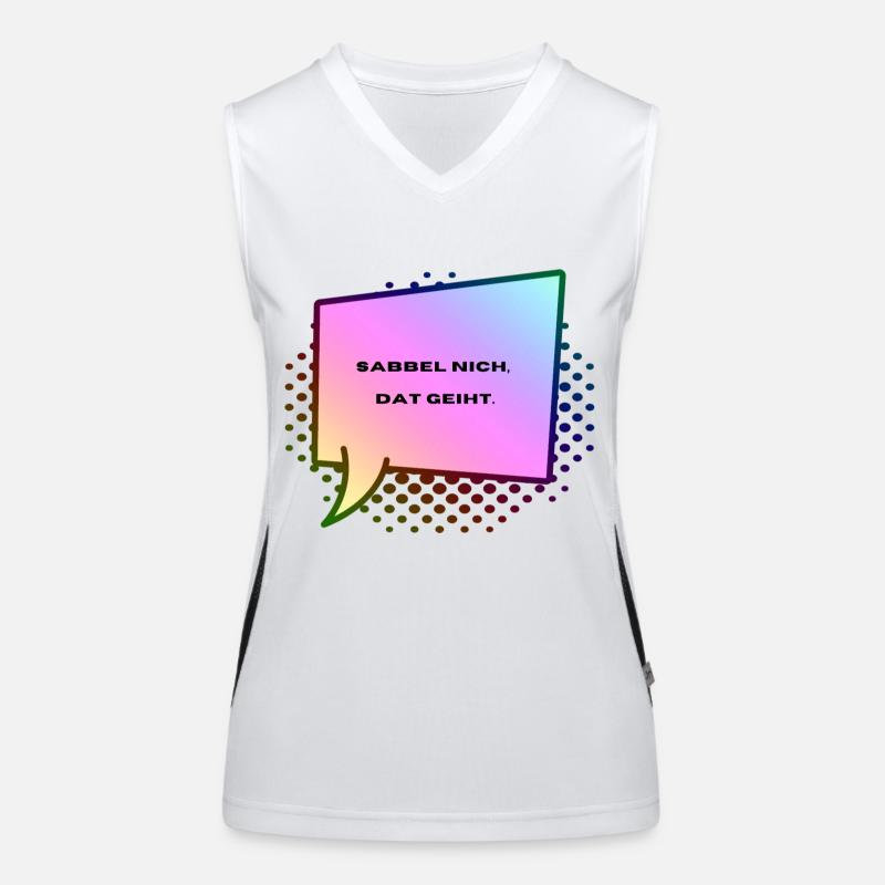 Plattdeutsch Red' nicht, das geht Funktionelles Kontrast-Tank Top für Frauen