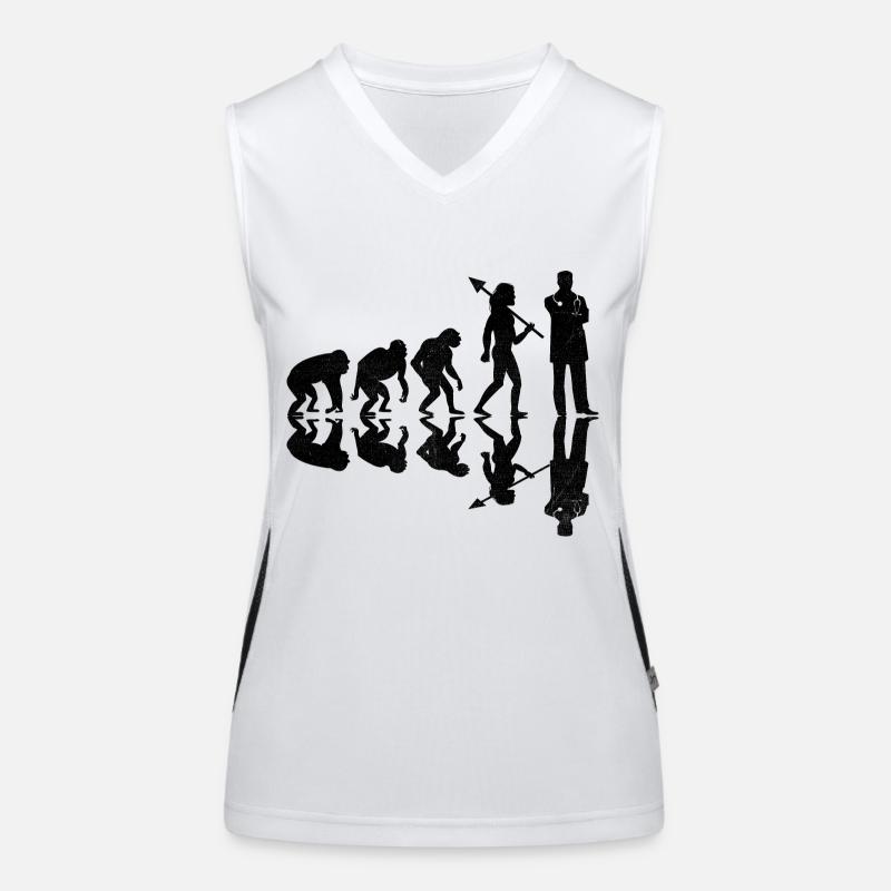 Evolution Chirurg Chirurgie Chirurgischer Arzt Chirurgen Funktionelles Kontrast-Tank Top für Frauen